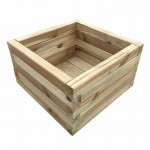 Ξύλινη Γλάστρα Τετράγωνη 26(Y)x30x30cm | kipogeorgiki.live