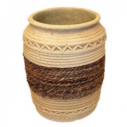 Γλάστρα Μπεζ Δ43(30)x53cm Πλαστική ETNO-DECORATO 30 Kenzi - Στρογγυλές Πλαστικές Γλάστρες