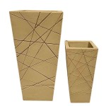 Kenzi PROSSIMO 100 Plastic Pot Beige 33x33x65cm Kenzi PROSSIMO 100 Plastic Pot Beige 33x33x65cm - Square Plastic Pots