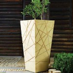 Kenzi PROSSIMO 100 Plastic Pot Beige 33x33x65cm Kenzi PROSSIMO 100 Plastic Pot Beige 33x33x65cm - Square Plastic Pots