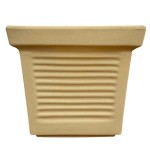 Kenzi ROMAN CLASSIC Plastic Pot Beige 36x36x33cm Kenzi ROMAN CLASSIC Plastic Pot Beige 36x36x33cm - Square Plastic Pots