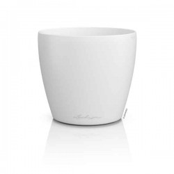 LECHUZA Cachepot DECO 10 Λευκή Ø11x10cm Πλαστική Γλάστρα-Κασπώ - Στρογγυλές Πλαστικές Γλάστρες Εσωτερικών Χώρων