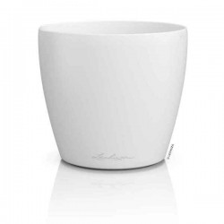 LECHUZA Cachepot DECO 18 Λευκή Ø19x17cm Πλαστική Γλάστρα-Κασπώ - Στρογγυλές Πλαστικές Γλάστρες Εσωτερικών Χώρων