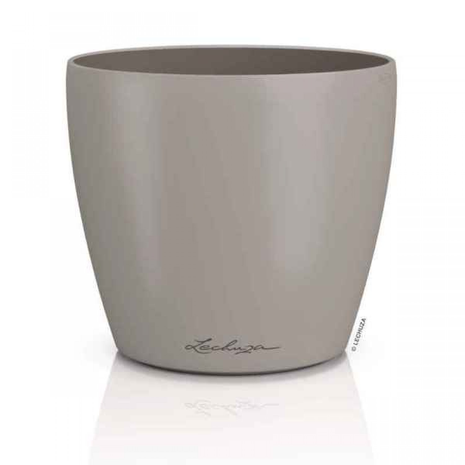 LECHUZA Cachepot DECO 21 Sand Brown Ø22x20.5cm Plastic Planter - Round Planters-Cachepots