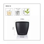 LECHUZA Cachepot DECO 18 Φιστικί Ø19x17cm Πλαστική Γλάστρα-Κασπώ - Στρογγυλές Πλαστικές Γλάστρες Εσωτερικών Χώρων