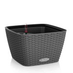 BACINO Cottage 30 Γρανίτης 30x30x(Υ)18cm Αυτοποτιζόμενη Γλάστρα & Κασπώ LECHUZA - Τετράγωνες Αυτοποτιζόμενες Γλάστρες