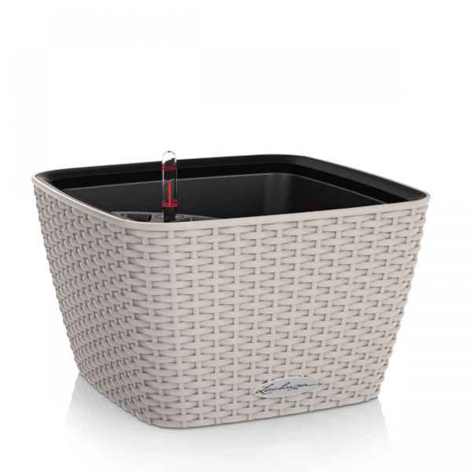 BACINO Cottage 30 Καφέ Άμμου 30x30x(Υ)18cm Αυτοποτιζόμενη Γλάστρα & Κασπώ LECHUZA - Τετράγωνες Αυτοποτιζόμενες Γλάστρες