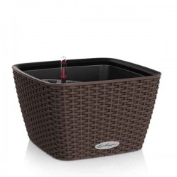 BACINO Cottage 30 Μόκα 30x30x(Υ)18cm Αυτοποτιζόμενη Γλάστρα & Κασπώ LECHUZA - Τετράγωνες Αυτοποτιζόμενες Γλάστρες