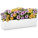BALCONERA Color 80 White 79x19x19cm LECHUZA Self-Watering Planter & Window Box - Automatic Watering Planters