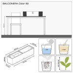 BALCONERA Color 80 Nutmeg 79x19x19cm LECHUZA Self-Watering Planter & Window Box - Automatic Watering Planters
