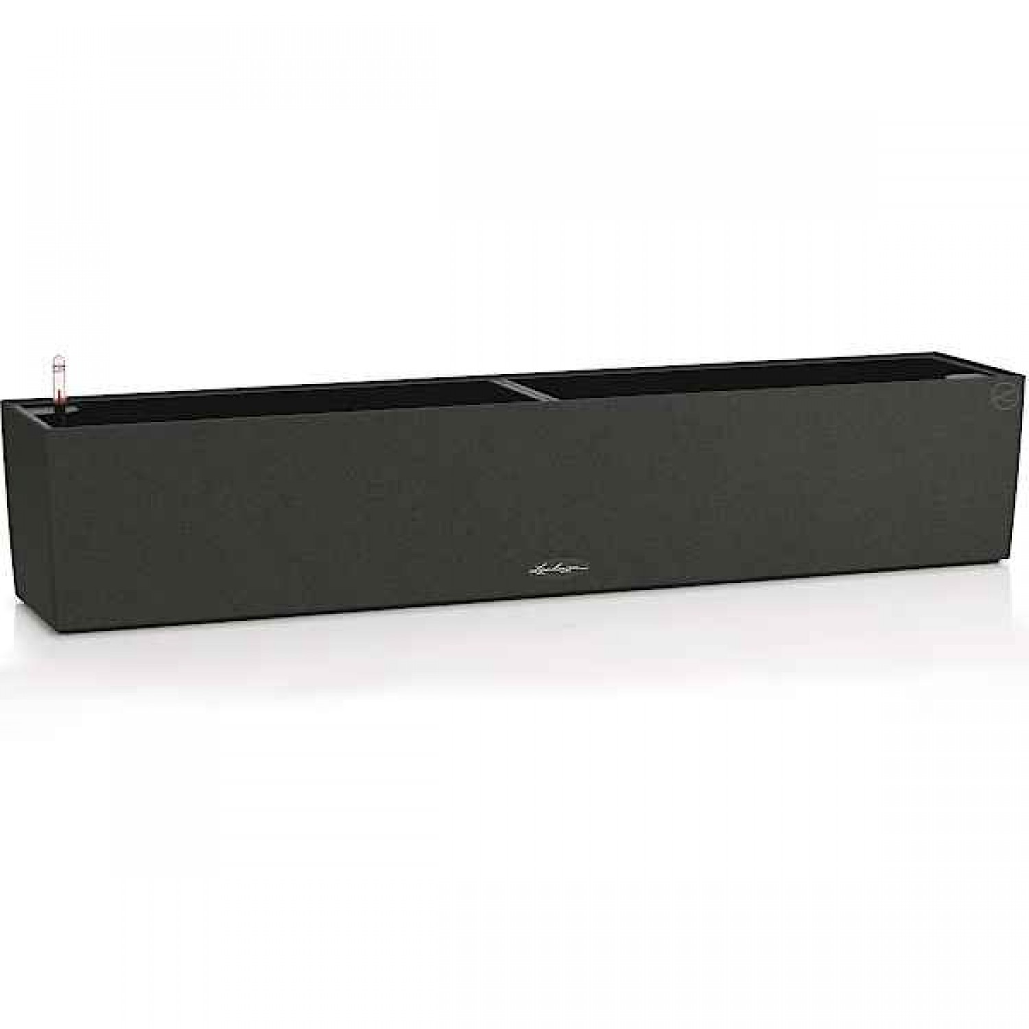 BALCONERA Stone 100 Μαύρη Ζαρντινιέρα Αυτοποτιζόμενη 100x19x19cm LECHUZA - Αυτοποτιζόμενες Ζαρντινιέρες