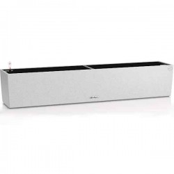 BALCONERA Stone 100 White Self-Watering Planter 100x19x19cm LECHUZA - Rectangular Planters & Planter Boxes