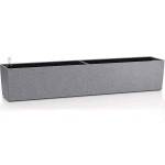 BALCONERA Stone 100 Γκρι Ζαρντινιέρα Αυτοποτιζόμενη 100x19x19cm LECHUZA - Αυτοποτιζόμενες Ζαρντινιέρες