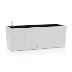 BALCONERA Stone 40 White Self-Watering Planter 40x19x19cm LECHUZA - Rectangular Planters & Planter Boxes
