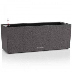 BALCONERA Stone 50 Black Self-Watering Planter 50x19x19cm LECHUZA - Rectangular Planters & Planter Boxes