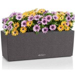 BALCONERA Stone 50 Μαύρη Ζαρντινιέρα Αυτοποτιζόμενη 50x19x19cm LECHUZA - Αυτοποτιζόμενες Ζαρντινιέρες