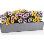 BALCONERA Stone 80 Γκρι Ζαρντινιέρα Αυτοποτιζόμενη 79x19x19cm LECHUZA - Αυτοποτιζόμενες Ζαρντινιέρες