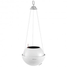 BOLA Color 23 Λευκή Ø23x18cm Κρεμαστή Αυτοποτιζόμενη Γλάστρα & Κασπώ LECHUZA - Κρεμαστές Αυτοποτιζόμενες Γλάστρες