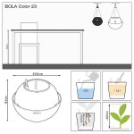 BOLA Color 23 Καφέ Άμμου Ø23x18cm Κρεμαστή Αυτοποτιζόμενη Γλάστρα & Κασπώ LECHUZA - Κρεμαστές Αυτοποτιζόμενες Γλάστρες