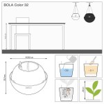 BOLA Color 32 Σχιστόλιθος Ø32x25cm Κρεμαστή Αυτοποτιζόμενη Γλάστρα & Κασπώ LECHUZA - Κρεμαστές Αυτοποτιζόμενες Γλάστρες