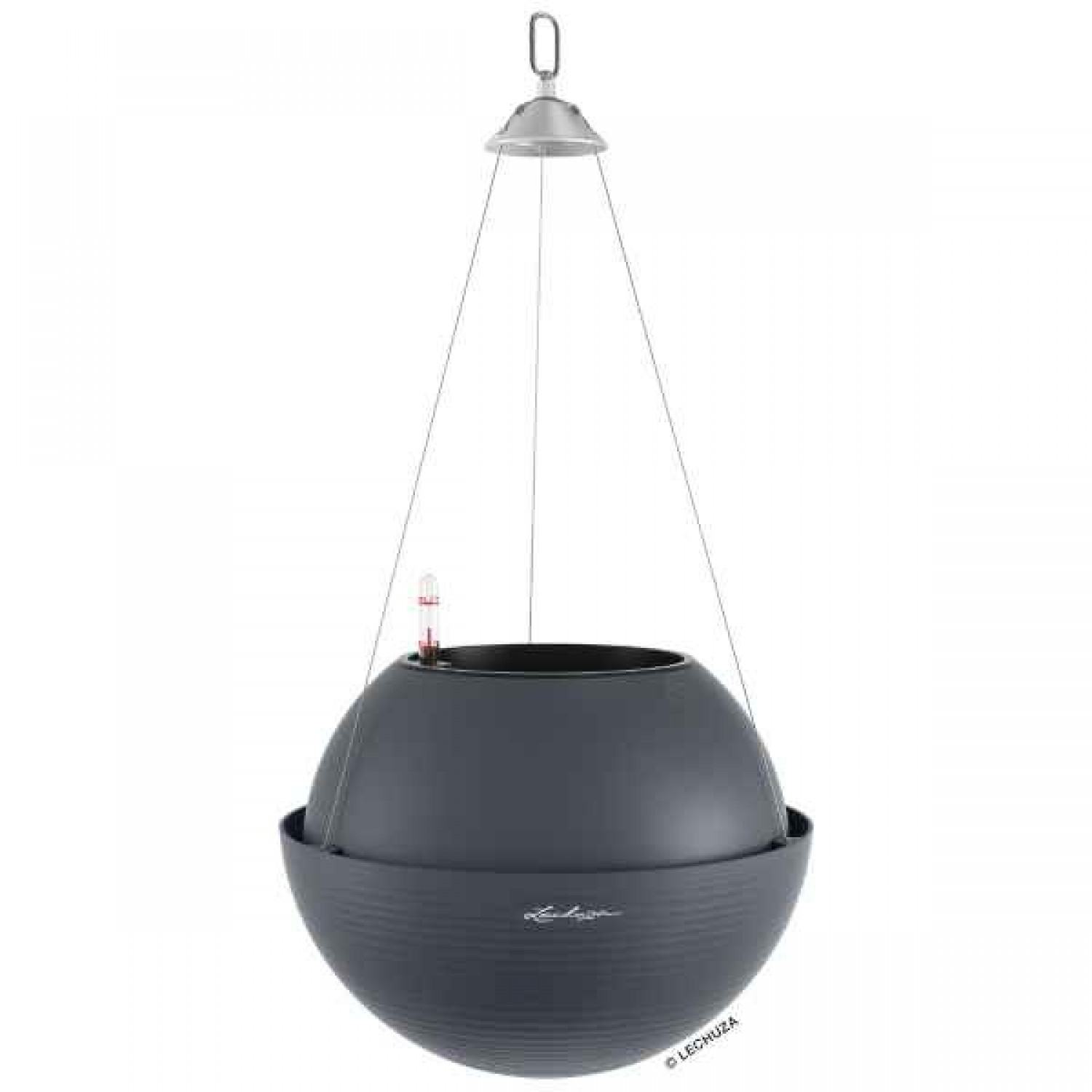 BOLA Color 32 Σχιστόλιθος Ø32x25cm Κρεμαστή Αυτοποτιζόμενη Γλάστρα & Κασπώ LECHUZA - Κρεμαστές Αυτοποτιζόμενες Γλάστρες
