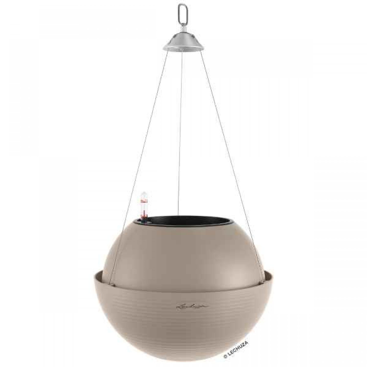 BOLA Color 32 Καφέ Άμμου Ø32x25cm Κρεμαστή Αυτοποτιζόμενη Γλάστρα & Κασπώ LECHUZA - Κρεμαστές Αυτοποτιζόμενες Γλάστρες