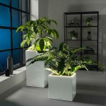 CANTO Premium Low LED 40 Φωτιζόμενη Γλάστρα LECHUZA