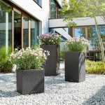 CANTO Stone 40 High Lechuza Complete Self-Watering Planter