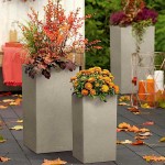 CANTO Stone 40 High Lechuza Complete Self-Watering Planter