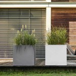 Ζαρντινιέρα Αυτοποτιζόμενη CANTO Stone 80 Wide Μαύρη