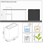 Ζαρντινιέρα Αυτοποτιζόμενη CANTO Stone 80 Wide Μαύρη