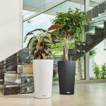 Αυτοποτιζόμενη Γλάστρα CILINDRO Color 32 Σχιστόλιθος Ø32x56cm