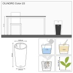 Αυτοποτιζόμενη Γλάστρα CILINDRO Color 23 Καφέ Άμμου Ø23x41cm
