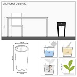 Αυτοποτιζόμενη Γλάστρα CILINDRO Color 32 Σχιστόλιθος Ø32x56cm