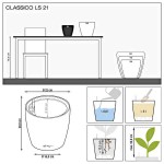 CLASSICO Color LS 21 Λευκή Ø21,5x20,5cm LECHUZA Αυτοποτιζόμενη Γλάστρα & Κασπώ - Αυτοποτιζόμενες Γλάστρες
