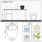 CLASSICO Color LS 28 Λευκή Ø27,5x26cm LECHUZA Αυτοποτιζόμενη Γλάστρα & Κασπώ - Αυτοποτιζόμενες Γλάστρες
