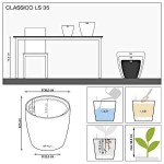 CLASSICO Color LS 35 Λευκή Ø34,5x32,5cm LECHUZA Αυτοποτιζόμενη Γλάστρα & Κασπώ - Αυτοποτιζόμενες Γλάστρες