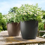 CLASSICO Color 12 Λευκή Ø13x12cm Στρογγυλή Αυτοποτιζόμενη Γλάστρα & Κασπώ LECHUZA - Στρογγυλές Αυτοποτιζόμενες Γλάστρες