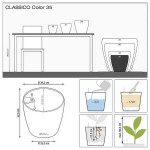 CLASSICO Color 35 Καφέ Κοκκινωπή Ø35x33cm Στρογγυλή Αυτοποτιζόμενη Γλάστρα & Κασπώ LECHUZA - Στρογγυλές Αυτοποτιζόμενες Γλάστρες