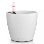 CLASSICO Color 12 Λευκή Ø13x12cm Στρογγυλή Αυτοποτιζόμενη Γλάστρα & Κασπώ LECHUZA - Στρογγυλές Αυτοποτιζόμενες Γλάστρες