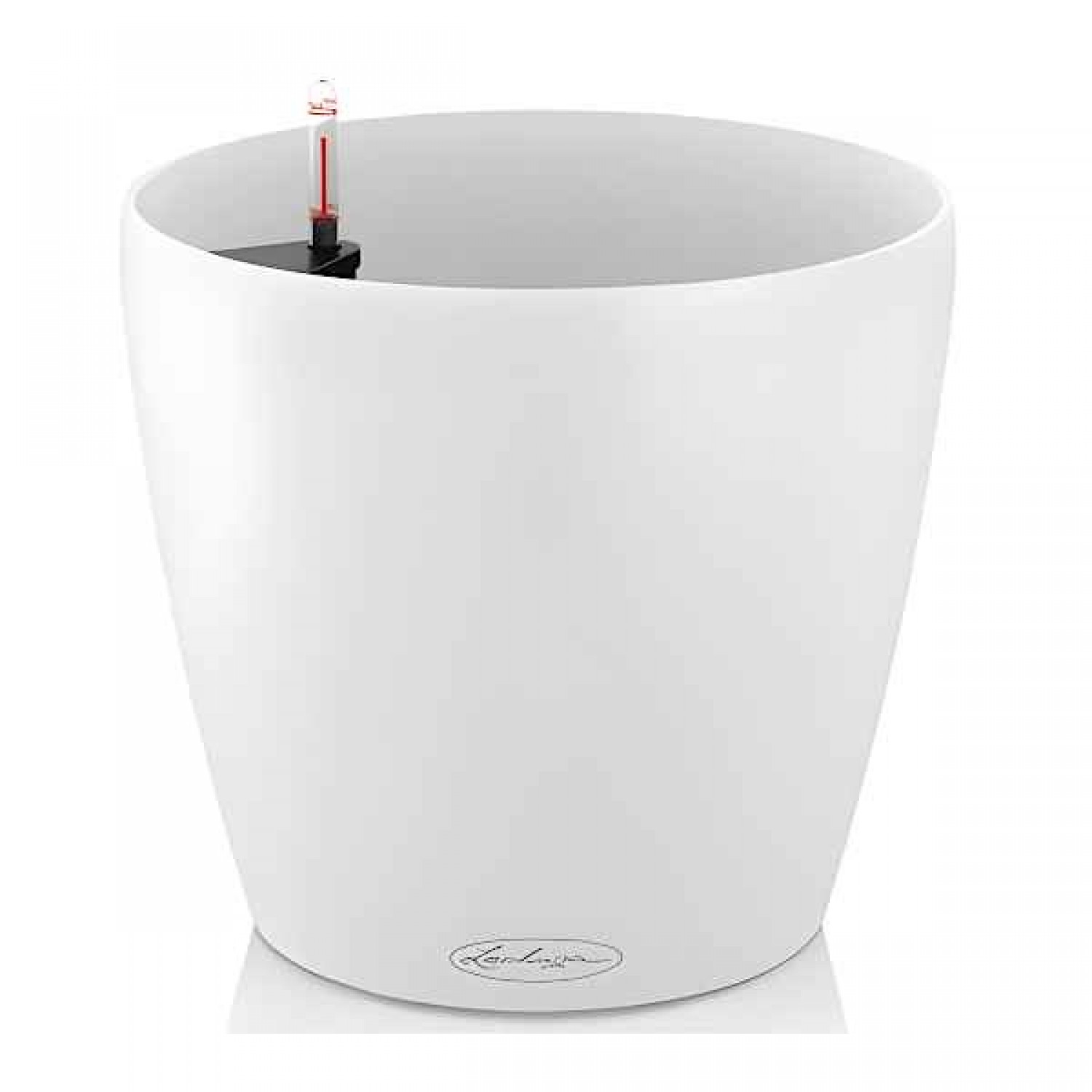 CLASSICO Color 50 White Ø50x46cm Self-Watering Planter-Cachepot LECHUZA Complete - Automatic Watering Round Planters