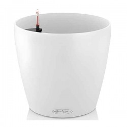 CLASSICO Color 50 Λευκή Ø50x46cm Στρογγυλή Αυτοποτιζόμενη Γλάστρα & Κασπώ LECHUZA - Στρογγυλές Αυτοποτιζόμενες Γλάστρες