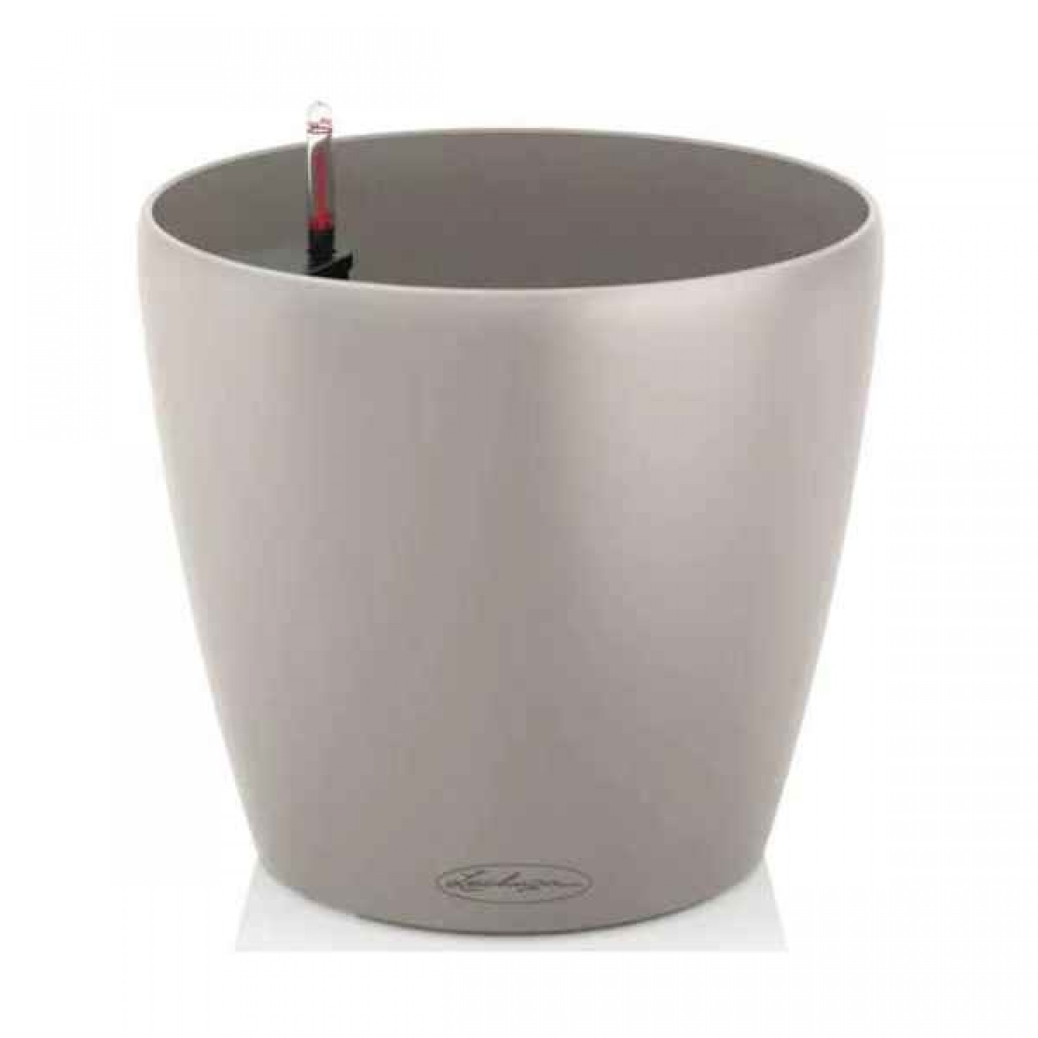 CLASSICO Color 28 Καφέ Άμμου Ø28x26cm Στρογγυλή Αυτοποτιζόμενη Γλάστρα & Κασπώ LECHUZA - Στρογγυλές Αυτοποτιζόμενες Γλάστρες