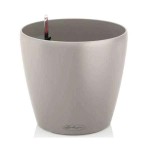CLASSICO Color 28 Καφέ Άμμου Ø28x26cm Στρογγυλή Αυτοποτιζόμενη Γλάστρα & Κασπώ LECHUZA - Στρογγυλές Αυτοποτιζόμενες Γλάστρες