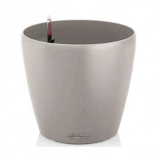 CLASSICO Color 35 Καφέ Άμμου Ø35x33cm Στρογγυλή Αυτοποτιζόμενη Γλάστρα & Κασπώ LECHUZA - Στρογγυλές Αυτοποτιζόμενες Γλάστρες