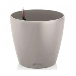 CLASSICO Color 28 Καφέ Άμμου Ø28x26cm Στρογγυλή Αυτοποτιζόμενη Γλάστρα & Κασπώ LECHUZA - Στρογγυλές Αυτοποτιζόμενες Γλάστρες