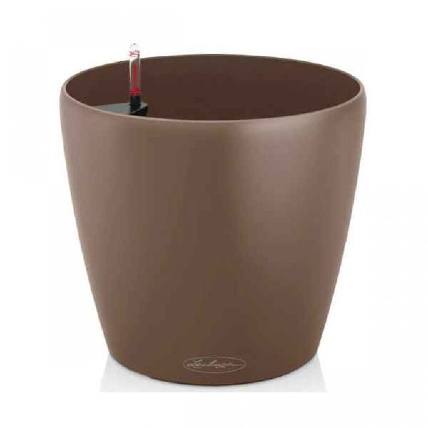 CLASSICO Color 35 Καφέ Κοκκινωπή Ø35x33cm Στρογγυλή Αυτοποτιζόμενη Γλάστρα & Κασπώ LECHUZA - Στρογγυλές Αυτοποτιζόμενες Γλάστρες