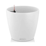 CLASSICO Color 28 Λευκή Ø28x26cm Στρογγυλή Αυτοποτιζόμενη Γλάστρα & Κασπώ LECHUZA - Στρογγυλές Αυτοποτιζόμενες Γλάστρες