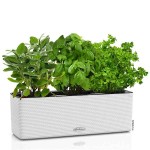 CUBE Color Triple Λευκή 40x14x14cm Ζαρντινιέρα Αυτοποτιζόμενη με Άγκιστρα Μπαλκονιού LECHUZA - Αυτοποτιζόμενες Ζαρντινιέρες Μπαλκονιών