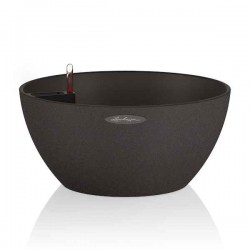CUBETO Stone 30 Μαύρη Δ30x13cm Γλάστρα-Λεκάνη Αυτοποτιζόμενη & Κασπώ LECHUZA - Λεκανοειδείς Αυτοποτιζόμενες Γλάστρες